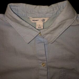 Old Navy The Classic Shirt Mens Blue Button Down Collar Long Sleeve Shirt Sz XL